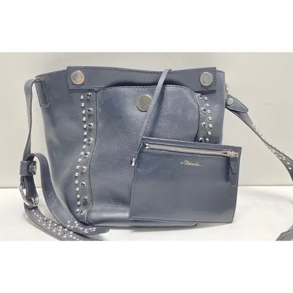 3.1 Phillip Lim Black Dolly Studded Leather Multiwear Crossbody